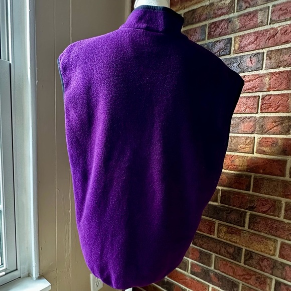 The North Face Deep Purple Fleece Vest Vintage Made In USA Outdoors Fall Winter - Picture 5 of 12
